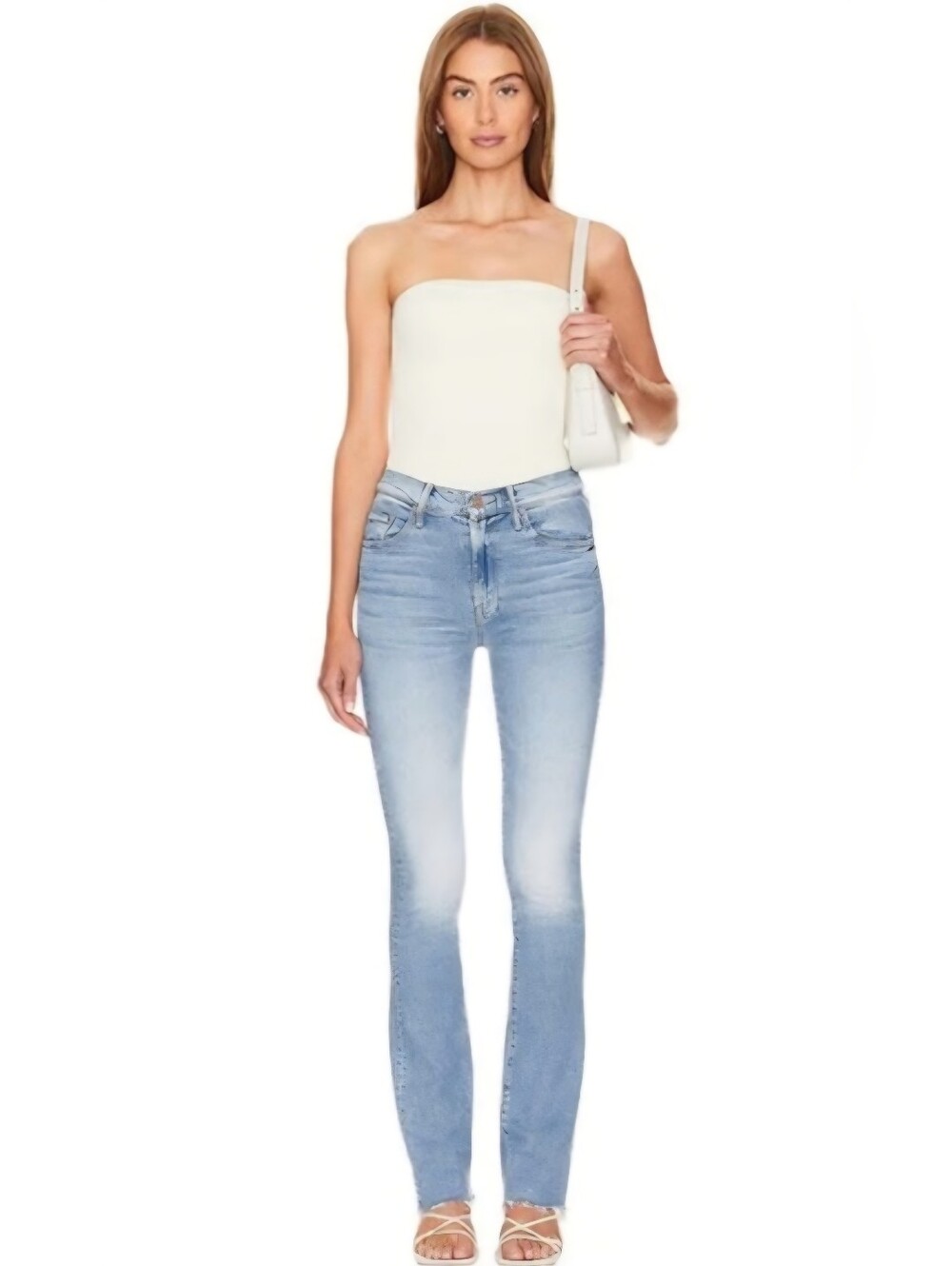 MOTHER The Insider Sneak Fray Jeans In Love On The Boat Size 24! - Picture 2 of 16